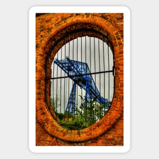 Tees Transporter Bridge Viewed Through Wall Space Sticker